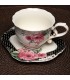 Set 6 cesti din portelan cu farfurii 'Small Roses'