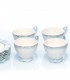 Set 6 cesti din portelan cu farfurii 'Light Blue'