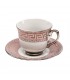 SET 6 CESTI DIN PORTELAN CU FARFURII 'BURGUNDY'