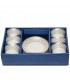 Set 6 cesti din portelan cu farfurii 'White & gold' IV