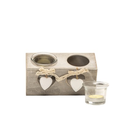 Suport lumanari '2 inimioare'