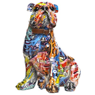 Statueta decorativa buldogul 'colorat' V