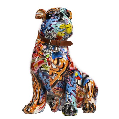 Statueta decorativa buldogul 'colorat' V