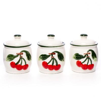 Set condimente din ceramica, model CIRESE, 3 piese