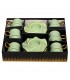Set 6 cesti din portelan cu farfurii 'Beautiful green'