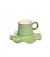 Set 6 cesti din portelan cu farfurii 'Beautiful green'